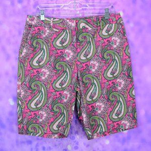 Talbots Paisley Print Bermuda Shorts
